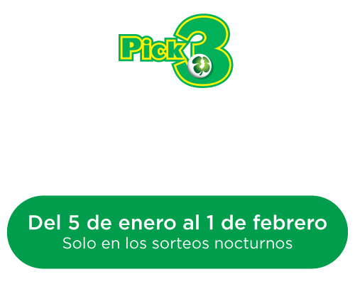 Pick-3 La Bola Verde. SOLO SORTEOS NOCTURNOS