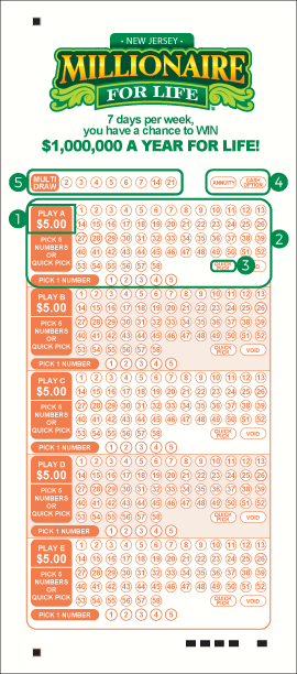 boleta de juego de MILLIONAIREFORLIFE